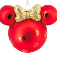 Load image into Gallery viewer, Disney Minnie Mouse Ears Icon Glass Hallmark Ornament
