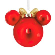 Load image into Gallery viewer, Disney Minnie Mouse Ears Icon Glass Hallmark Ornament

