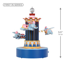 Load image into Gallery viewer, Disney Parks Memories 70 Years of Disneyland Dumbo the Flying Elephant Musical Ornament With Light and Motion - Hallmark Timmins
