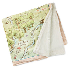 Load image into Gallery viewer, Disney Winnie the Pooh Hundred Acre Wood Map Throw Blanket, 60x52
