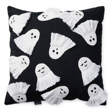 Load image into Gallery viewer, Fringe Ghosts Halloween Pillow, 16x16
