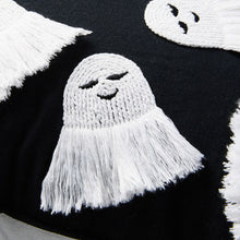 Load image into Gallery viewer, Fringe Ghosts Halloween Pillow, 16x16

