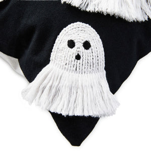 Fringe Ghosts Halloween Pillow, 16x16