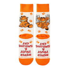Load image into Gallery viewer, Garfield Poses and Paw Prints Novelty Crew Socks
