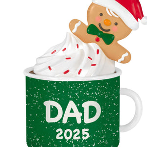 Dad Gingerbread Boy in Mug 2025 Ornament