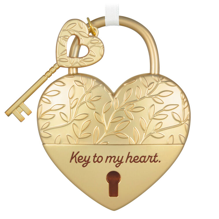 Key to My Heart Metal Ornament