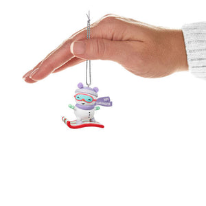 Granddaughter Snowboarding Snowman 2024 Ornament