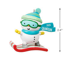 Load image into Gallery viewer, Grandson Snowboarding Snowman 2024 Ornament
