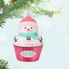 Load image into Gallery viewer, Great-Granddaughter Cupcake 2025 Ornament
