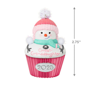Great-Granddaughter Cupcake 2025 Ornament