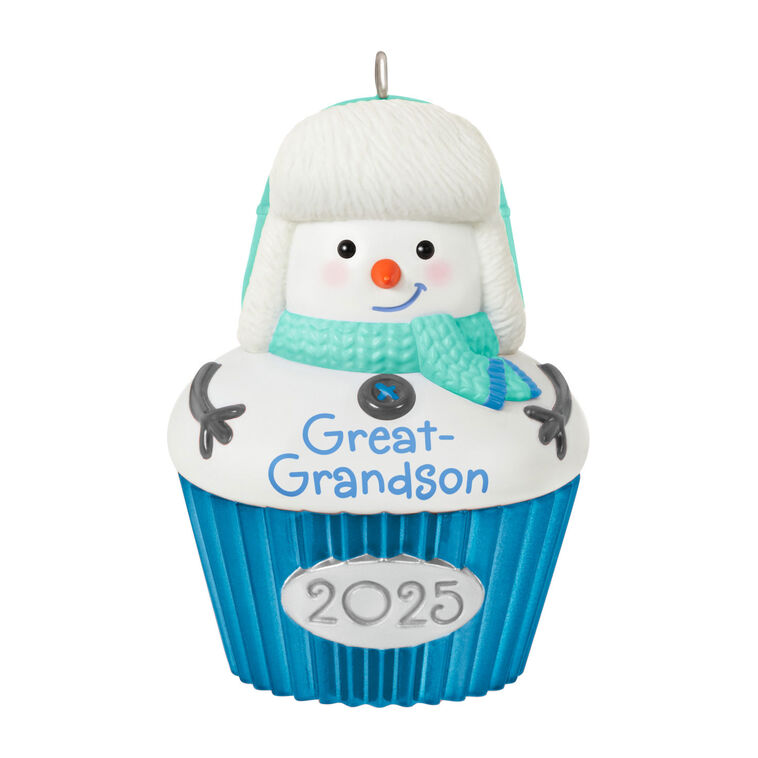 Great-Grandson Cupcake 2025 Ornament