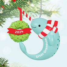 Load image into Gallery viewer, Great-Grandson Narwhal 2024 Ornament
