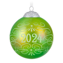 Load image into Gallery viewer, Christmas Commemorative 2024 Glass Ball Ornament
