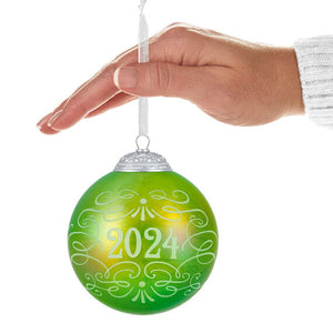 Christmas Commemorative 2024 Glass Ball Ornament