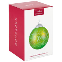 Load image into Gallery viewer, Christmas Commemorative 2024 Glass Ball Ornament
