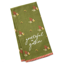 Load image into Gallery viewer, Grateful to Gather Autumn Tea Towel, 18x26
