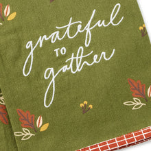 Load image into Gallery viewer, Grateful to Gather Autumn Tea Towel, 18x26
