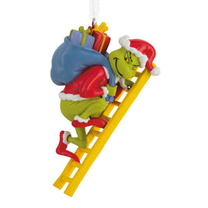 Dr. Seuss's How the Grinch Stole Christmas!™ Grinch on Ladder Hallmark Ornament