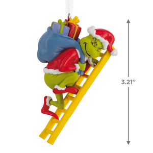 Dr. Seuss's How the Grinch Stole Christmas!™ Grinch on Ladder Hallmark Ornament