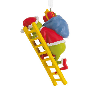 Dr. Seuss's How the Grinch Stole Christmas!™ Grinch on Ladder Hallmark Ornament