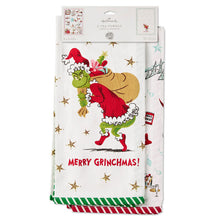 Load image into Gallery viewer, Grinch Designed Tea Towels Gift Set of Two
