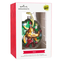 Load image into Gallery viewer, Dr. Seuss&#39;s How the Grinch Stole Christmas!™ Max in Wreath Blown Glass Hallmark Ornament
