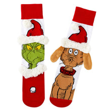 Load image into Gallery viewer, Dr. Seuss's How the Grinch Stole Christmas!™ Grinch and Max Novelty Socks
