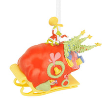 Load image into Gallery viewer, Dr. Seuss&#39;s How the Grinch Stole Christmas!™ Grinch on Sleigh Hallmark Ornament

