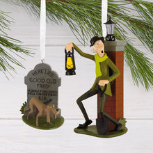 Load image into Gallery viewer, Disney The Haunted Mansion Caretaker and Dog Hallmark Ornaments, Set of 2
