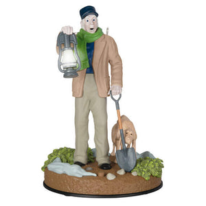 Disney The Haunted Mansion Collection The Caretaker and His Dog Ornament With Light and Sound