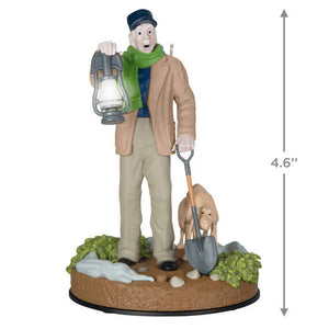 Disney The Haunted Mansion Collection The Caretaker and His Dog Ornament With Light and Sound