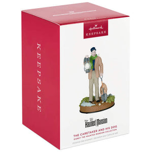 Disney The Haunted Mansion Collection The Caretaker and His Dog Ornament With Light and Sound