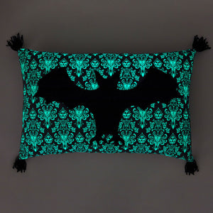 Disney The Haunted Mansion Glow-in-the-Dark Bat Pillow, 12x20