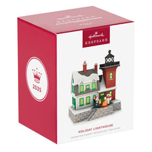 Load image into Gallery viewer, Holiday Lighthouse 2025 Ornament With Light
