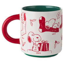 Load image into Gallery viewer, Peanuts® Holiday Snoopy Through the Decades Mug, 17.5 oz.
