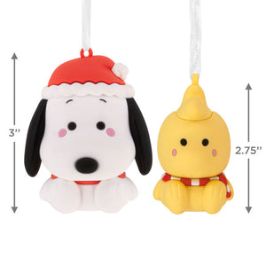 Better Together Peanuts® Holiday Snoopy and Woodstock Magnetic Hallmark Ornaments, Set of 2