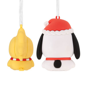 Better Together Peanuts® Holiday Snoopy and Woodstock Magnetic Hallmark Ornaments, Set of 2