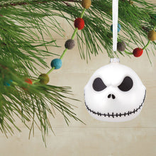 Load image into Gallery viewer, Disney Tim Burton&#39;s The Nightmare Before Christmas Jack Skellington Blown Glass Hallmark Ornament

