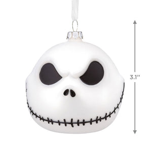 Disney Tim Burton's The Nightmare Before Christmas Jack Skellington Blown Glass Hallmark Ornament