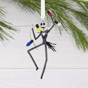 Disney Tim Burton's The Nightmare Before Christmas Jack Skellington With Lights Hallmark Ornament