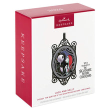 Load image into Gallery viewer, Disney Tim Burton&#39;s The Nightmare Before Christmas Jack and Sally Papercraft Ornament
