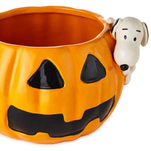 Load image into Gallery viewer, Peanuts® Pumpkin Candy Bowl With Snoopy
