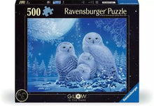 Load image into Gallery viewer, Glow in the Dark: Owls in the Moonlight - 500 Piece Puzzle by Ravensburger
