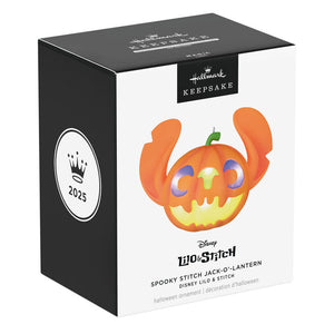 Disney Lilo & Stitch Spooky Stitch Jack-o'-Lantern Ornament With Light
