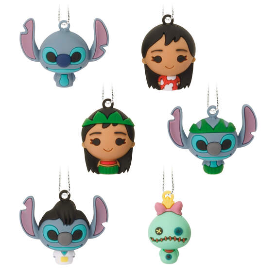 Mini Disney Lilo & Stitch Shatterproof Hallmark Ornaments, Set of 6