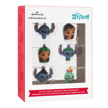 Load image into Gallery viewer, Mini Disney Lilo &amp; Stitch Shatterproof Hallmark Ornaments, Set of 6
