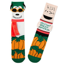 Load image into Gallery viewer, Peanuts® Great Pumpkin Linus and Flying Ace Novelty Socks
