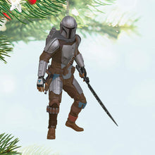 Load image into Gallery viewer, Star Wars: The Mandalorian™ Wielding the Darksaber™ Ornament
