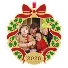 Load image into Gallery viewer, Our Family Christmas 2026 Photo Frame Metal Ornament

