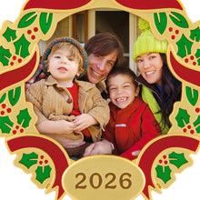 Load image into Gallery viewer, Our Family Christmas 2026 Photo Frame Metal Ornament
